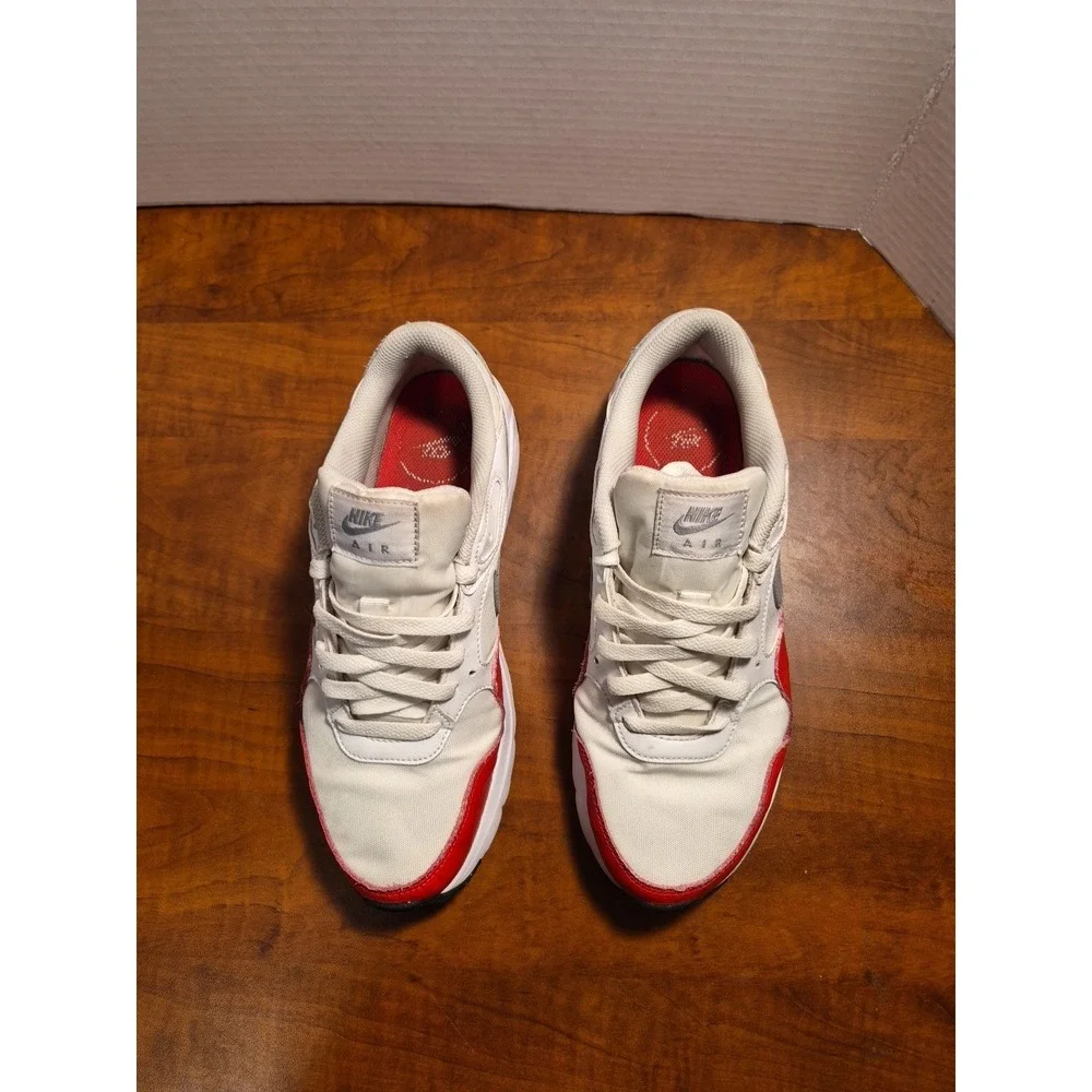 Nike Air Max SC White Red CW4555-107 Men's Size 8 Sports Running Sneakers Shoes